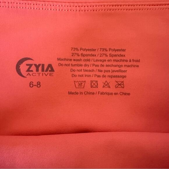 ZYIA Active Tangerine Angle Block Light N Tight Hi-Rise 7/8 Leggings - Picture 4 of 5